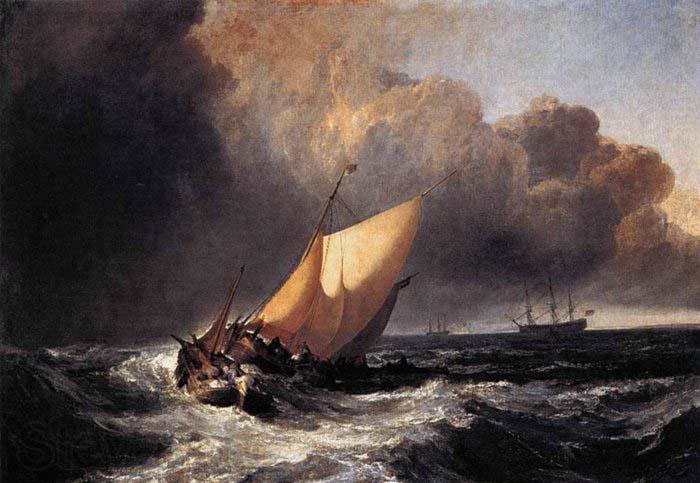 Joseph Mallord William Turner Dutch Boats in a Gale Spain oil painting art